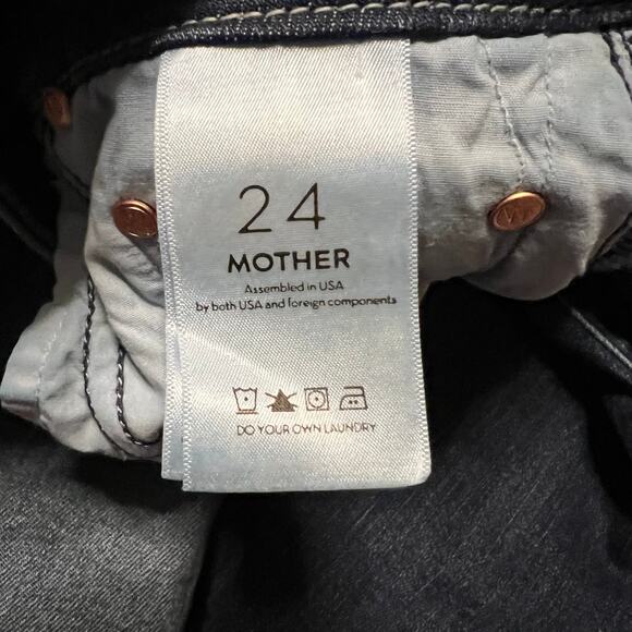 Mother Jeans Womens 24 High Waisted Looker Ankle Fray Denim Close to the Edge - Picture 7 of 13